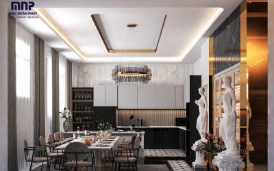 mẫu thiết kế phòng bếp sang trọng