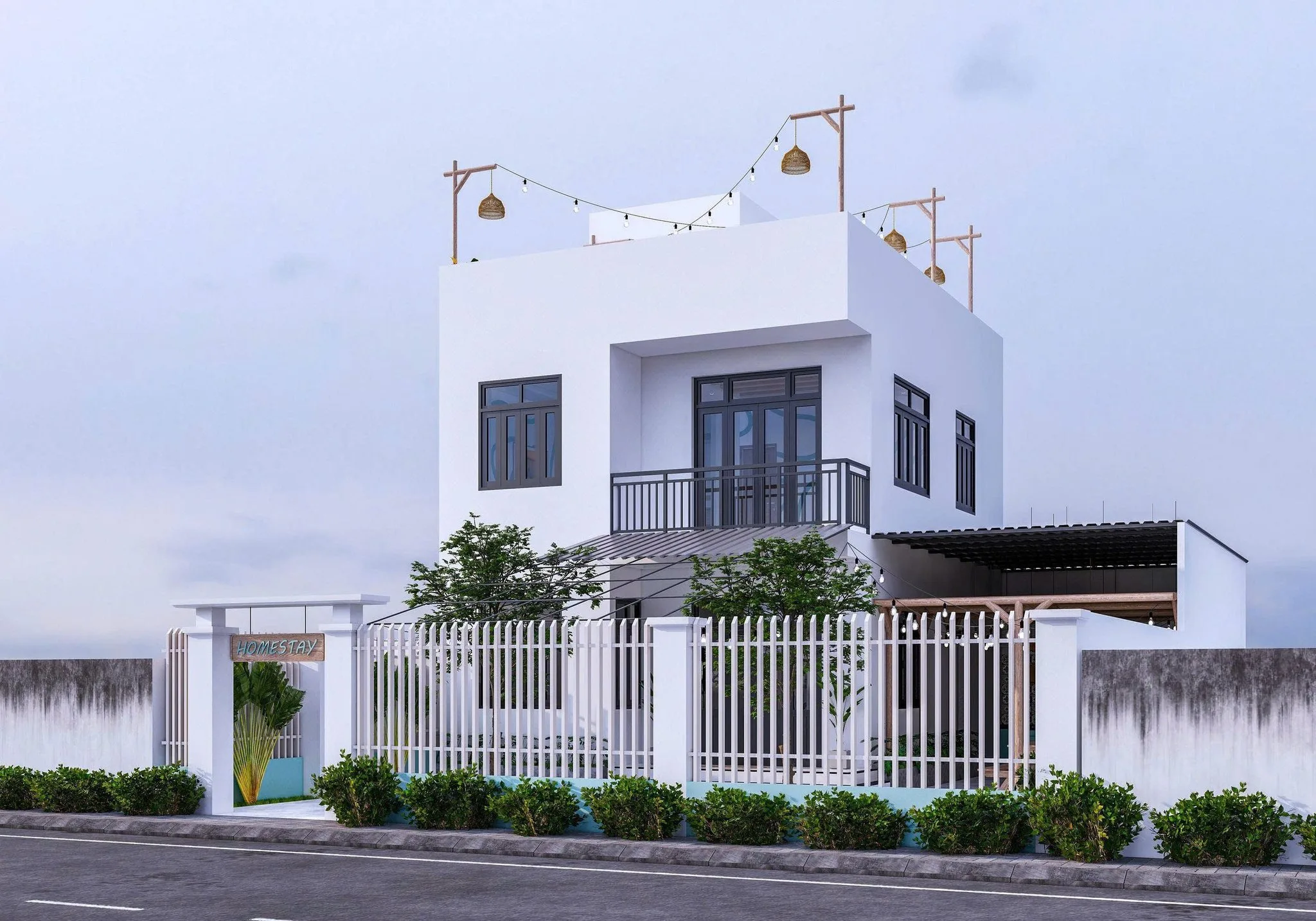 Phối cảnh thiết kế nhà phố Mộc Ngân Phát Nha Trang